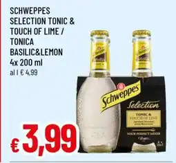 Famila SCHWEPPES SELECTION TONIC & TOUCH OF LIME / TONICA BASILIC&LEMON offerta