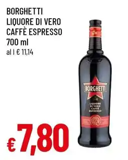 Famila BORGHETTI LIQUORE DI VERO CAFFÈ ESPRESSO offerta