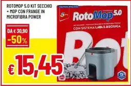Famila ROTOMOP 5.0 KIT SECCHIO + MOP CON FRANGE IN MICROFIBRA POWER offerta