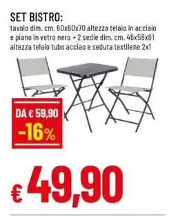 Famila SET BISTRO offerta