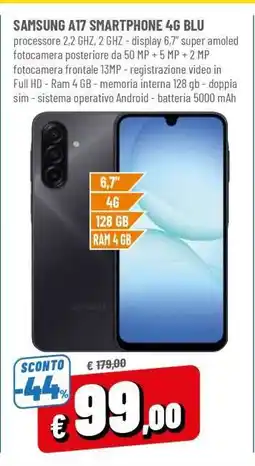 Famila SAMSUNG A17 SMARTPHONE 4G BLU offerta