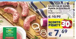Esselunga Salsiccia di suino punta di coltello offerta