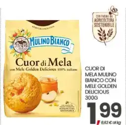 Eurospar CUOR DI MELA MULINO BIANCO CON MELE GOLDEN DELICIOUS 300G offerta