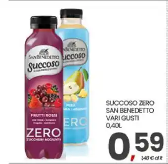 Eurospar Succoso Zero San Benedetto offerta