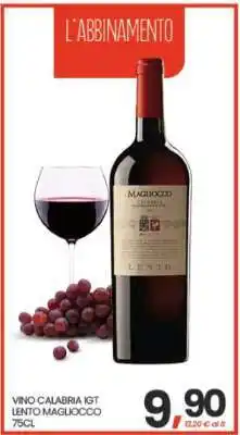 Eurospar VINO CALABRIA IGT LENTO MAGLIOCCO 75CL offerta