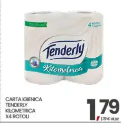 Eurospar CARTA IGIENICA TENDERLY KILOMETRICA X4 ROTOLI offerta