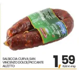 Eurospar SALSICCIA CURVA SAN VINCENZO DOLCE/PICCANTE ALLETTO offerta