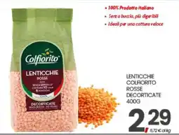 Eurospar LENTICCHIE COLFIORITO ROSSE DECORTICATE 400G offerta