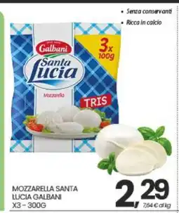 Eurospar MOZZARELLA SANTA LUCIA GALBANI offerta