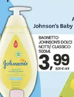 Eurospar BAGNETTO JOHNSON'S DOLCI NOTTI/ CLASSICO 500ML offerta