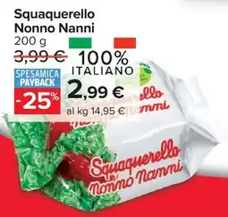 Carrefour Market Squaquerello Nonno Nanni offerta