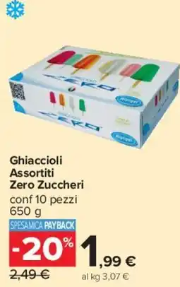 Carrefour Market Ghiaccioli Assortiti Zero Zuccheri offerta