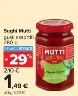 Carrefour Market Sughi Mutti offerta
