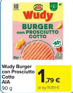 Carrefour Market Wudy Burger con Prosciutto Cotto offerta