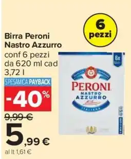 Carrefour Market Birra Peroni Nastro Azzurro offerta