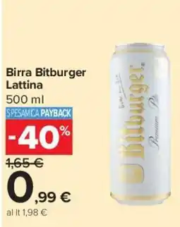 Carrefour Market Birra Bitburger Lattina offerta