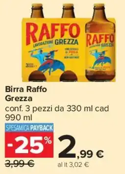Carrefour Market Birra Raffo Grezza offerta