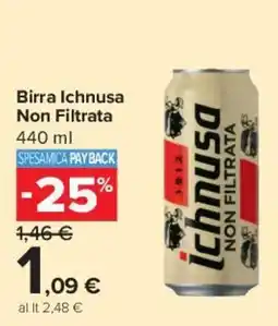 Carrefour Market Birra Ichnusa Non Filtrata offerta