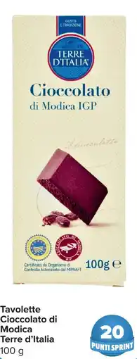 Carrefour Market Tavolette Cioccolato di Modica Terre d'Italia offerta
