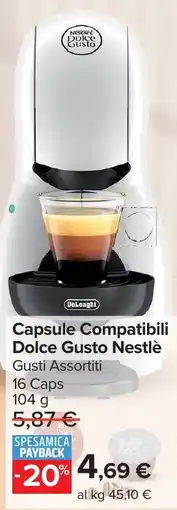 Carrefour Market Capsule Compatibili Dolce Gusto Nestlé offerta