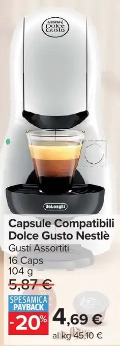 Carrefour Market Capsule Compatibili Dolce Gusto Nestlé offerta