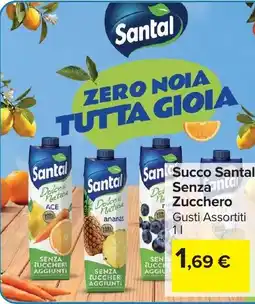 Carrefour Market Succo Santal Senza Zucchero offerta