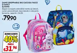 Bennet ZAINO SDOPPIABILE BIG CUCCIOLI FACCE O FANCY SJ GANG offerta