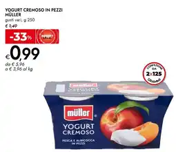 Bennet YOGURT CREMOSO IN PEZZI Müller offerta