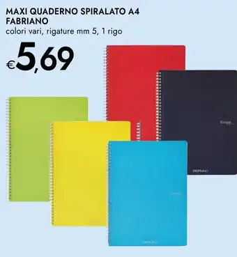 MAXI QUADERNO SPIRALATO A4 FABRIANO