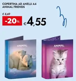 Bennet COPERTINA AD ANELLI A4 ANIMAL FRIENDS offerta