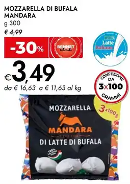 Bennet Mozzarella di bufala Mandara offerta