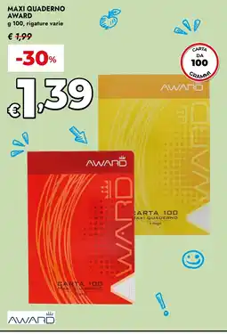 Bennet MAXI QUADERNO AWARD offerta