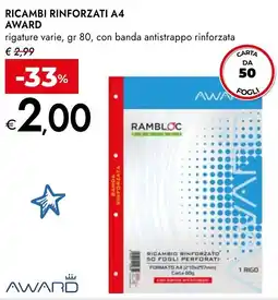 Bennet Ricambi rinforzati A4 Award offerta
