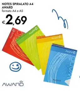Bennet NOTES SPIRALATO A4 AWARD offerta