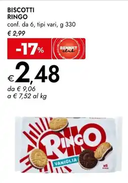 Bennet Biscotti Ringo offerta