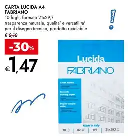 Bennet Carta lucida A4 Fabriano offerta