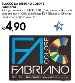 Bennet Blocco da disegno colore Fabriano offerta
