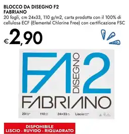 Bennet Blocco da disegno F2 Fabriano offerta