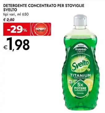 Bennet Detergente concentrato per stoviglie Svelto offerta
