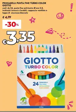 Bennet Pennarelli Punta Fine Turbo Color Giotto offerta