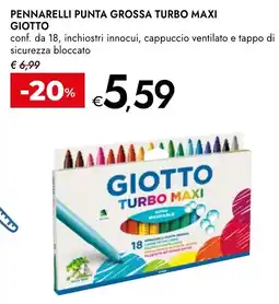 Bennet Pennarelli punta grossa turbo maxi Giotto offerta
