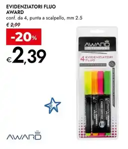 Bennet Evidenziatori Fluo Award offerta