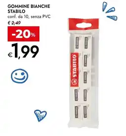 Bennet GOMMINE BIANCHE STABILO offerta