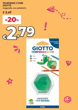 Bennet TEMPERINO 3 FORI Giotto offerta