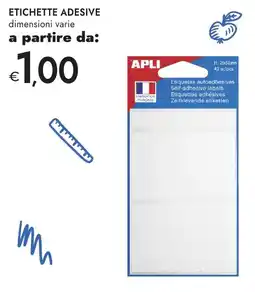 Bennet Etichette adesive APLI offerta