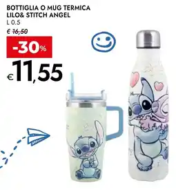 Bennet BOTTIGLIA O MUG TERMICA LILO& STITCH ANGEL offerta