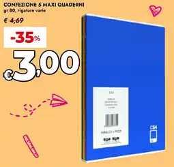 Bennet Confezione 5 maxi quaderni offerta