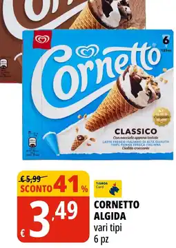 Tigros Cornetto Algida offerta