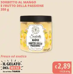 Tigros Sorbetto al Mango e Frutto della Passione offerta