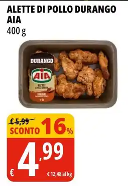 Tigros Alette di pollo Durango AIA offerta